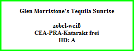 Glen Morristone's Tequila Sunrise    zobel-weiß  CEA-PRA-Katarakt frei  HD: A